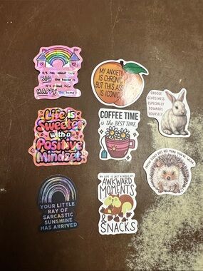 Assorted Cute Small Pets Sticker Pack - Pink, Peach, Brown, White Designs